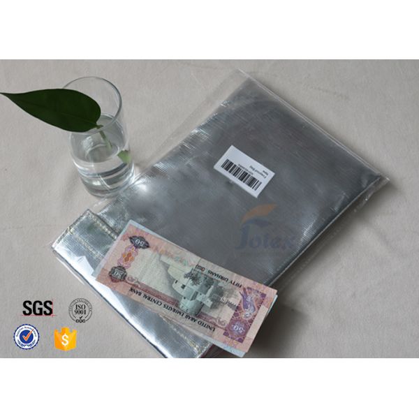No Itchy Heat Reflective Fiberglass Fabric Fireproof Bag For Document Cash Protection