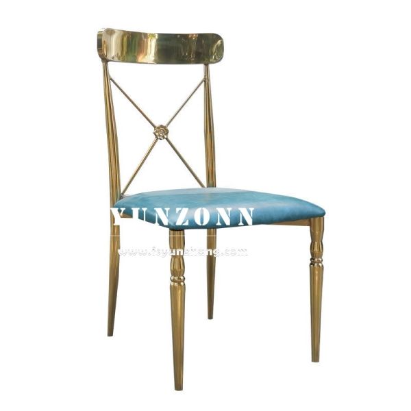 Banquet Party Rental Gold Stainless Steel Hotel Wedding Chairs For Events Hall