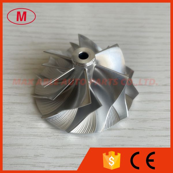 K04 reverse 45.09/56.08mm 6+6 blades 5306-123-2216 aluminum 2618/milling/ billet compressor wheel for K0422881 5304-970-0303/0304/0080/0081 TT30 Madza