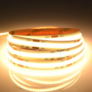 High Density LED Tape Ribbon Light DC12V 24V 546leds 10mm 15W COB LED Strip No