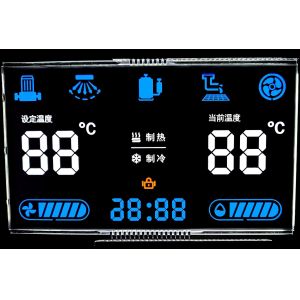 12 O Clock Negative VA LCD Display Black Segment Digit Graphic Lcd Glass Va