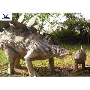 Amusement Park Decoration Realistic Dinosaur Models Artificial Mother And Baby