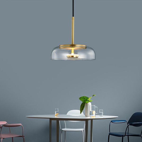 Buy Modern Glass Pendant Lamps LED Bowl Nordic Lighting dinner table chandelier(WH-GP-41) at wholesale prices