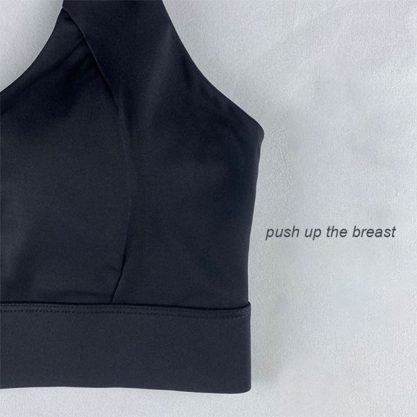 Fitness Crop Top Cross Back Bra Plus Size Shockproof Longline Underwear