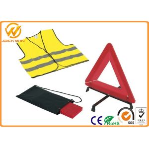 Quality Reflective Warning Triangle , Auto Safety First Aid Breakdown Warning Triangle for sale
