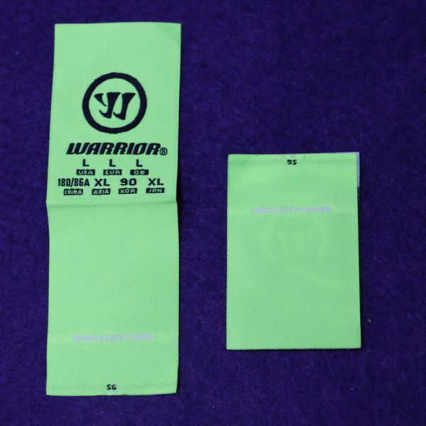 Customized Woven Apparel Labels Straight Cut Satin Damask , Testex