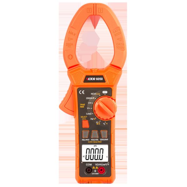 VICTOR New 6050 clamp meter AC DC 2000A with temperature digital clamp