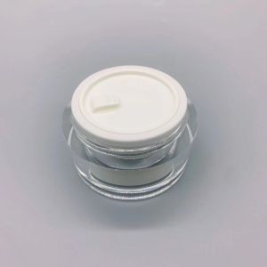 30g Cylindrical Face Cream PP Plastic Jars Separate Containers
