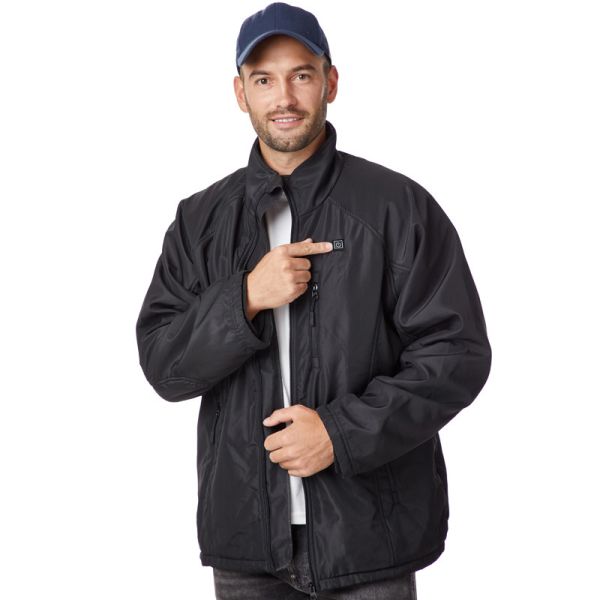 Buy Windproof Black Electric Winter Jacket Breathable S-3XL at wholesale prices