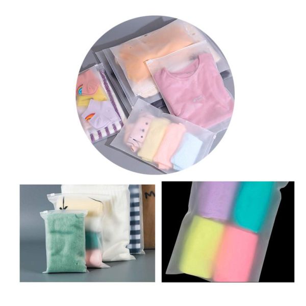 Reclosable Vent Holes Translucent Plastic Bags For Storage Frosted