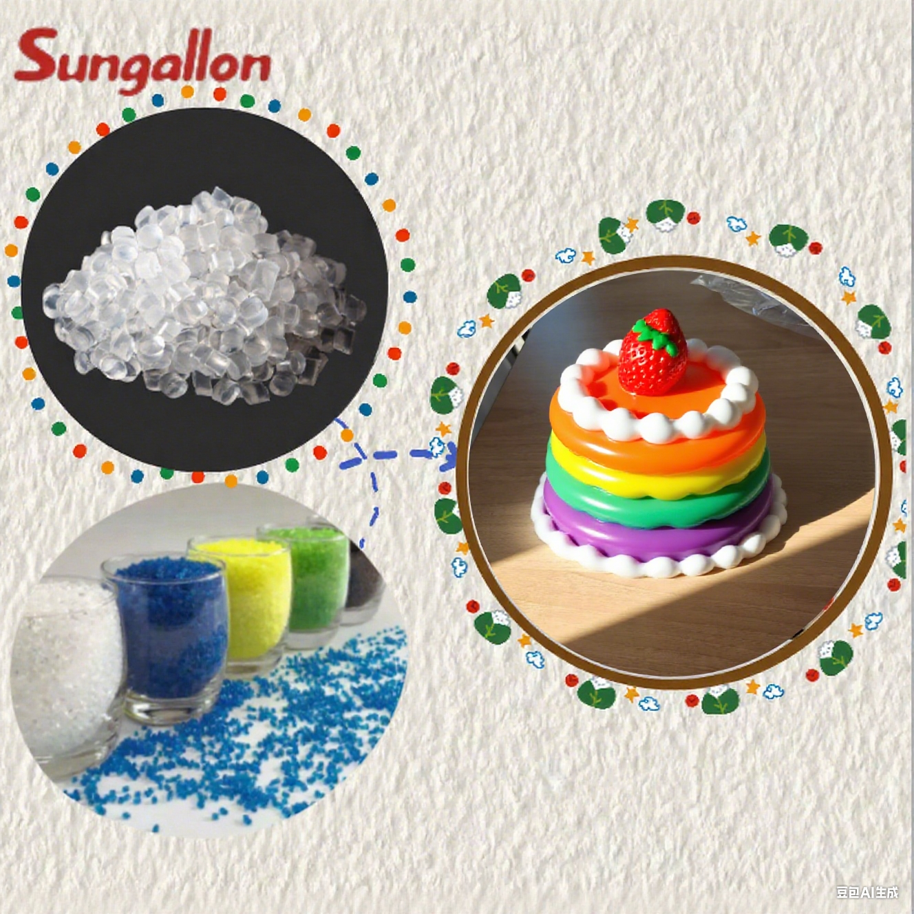 Toy Production TPE Particles, Flexible yet Sturdy, Easy Coloring & Bonding,