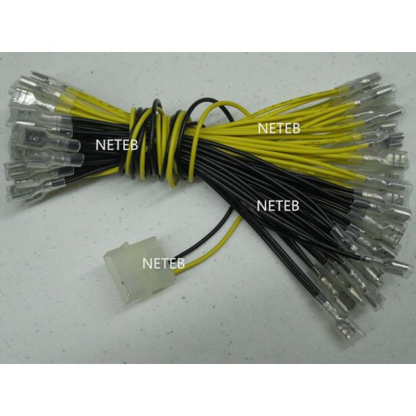 LED lamp Wire with 6.4mm quick connector and MOLEX style connector for illuminated button