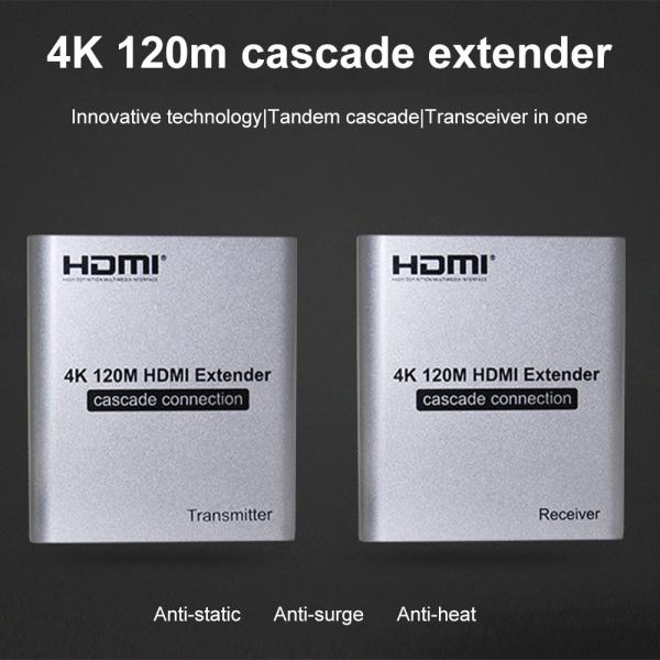 Buy 120m 4K HDMI Extender Multi Receiver Cascade Ethernet Transmitter 1080P at wholesale prices