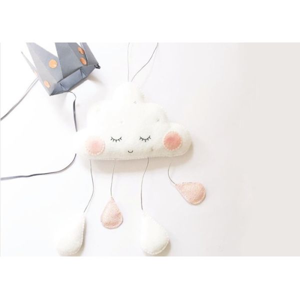 Buy 3 Colors Felt Fabric Crafts Cloud Raindrop Pendant Photo Prop Hanging Decoration at wholesale prices