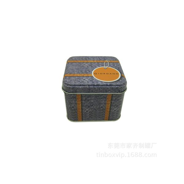 Customized Colorful Square Shape Small Metal Candy Tin Box Retail Packaging