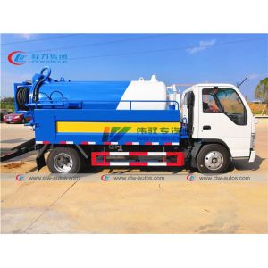 ISUZU 2000L Water 4m3 Sewage Tank Sewer Vacuum Truck