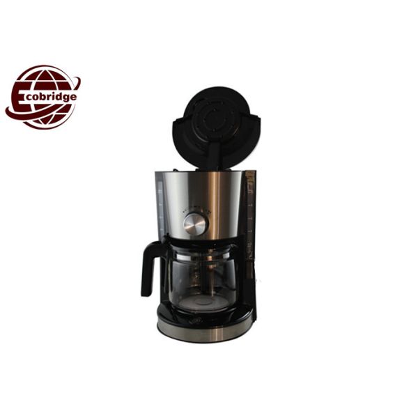 Buy Silver Black Compact Drip Coffee Maker , 8-10 Cups Drip Filter Coffee Machine at wholesale prices