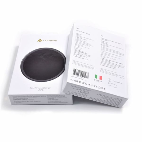 Buy 200g/sm Qi 10W Wireless Charger Paper Box Packaging at wholesale prices