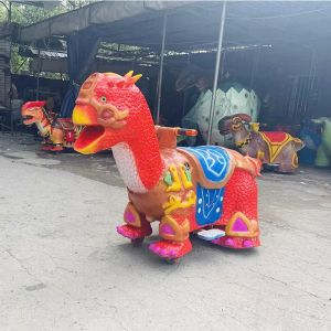 China Coin Control Walking Dinosaur Rides , Animatronic Dino Ride On on sale