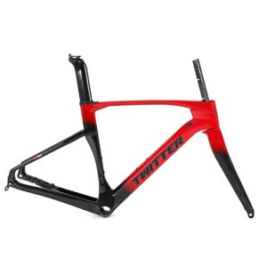 Quality 45cm Carbon Road Bike Frame , Hybrid Bike Frameset For 700x40C Tyre for sale