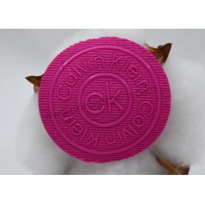 Round CK 3D Silicone Logo On Clothes Monochrome Glossy Raised