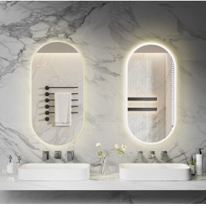 Dual-Touch Control Smart LED Bathroom Mirror With Anti-Fog Function Stepless