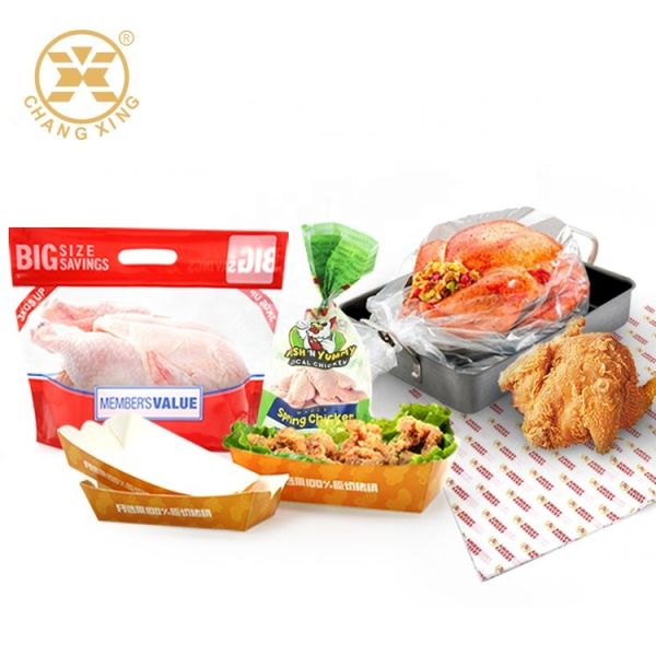 Take Out Food Transparent Roast Chicken Packaging Heat Resistance nylon pouch