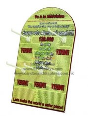 Quality cardboard standee display with hooks for advertising supplier for sale