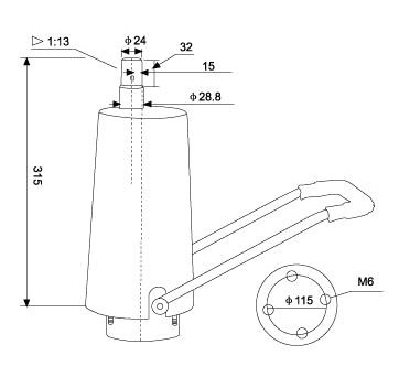 12cm Stroke Styling Chair Parts , Salon Chair Hydraulic Pump Chrome Steel Materials