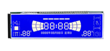 Custom Design LCD Display Screen STN Segment Blue 30PIN For Cleaning Machine
