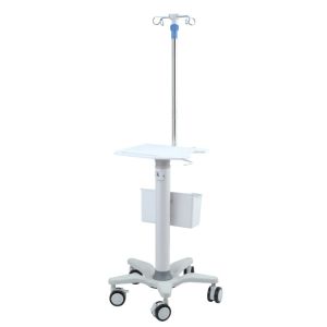 Medical monitor trolley with adjustable height mobile trolley