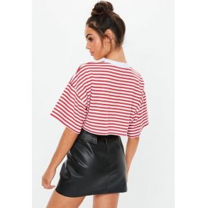 Clothing Women Cropped Stripe T Shirt