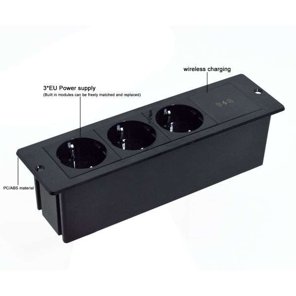 Hot sale Built-In 3EU Standard Power wireless Charging Socket 5A Rated Current