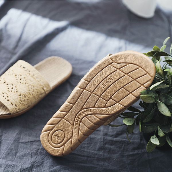 Fashion Open Toe Summer Slippers Laces Slip On Sandals Trim Hollow Out