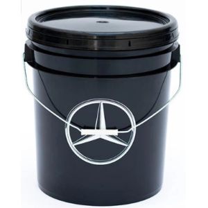 Open Head Plastic Lubricant Oil Bucket With Metal Bail Handle