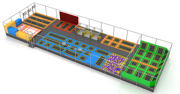 Buy Adults Trampoline Park Equipment Multifunction ASTM Standard at wholesale prices