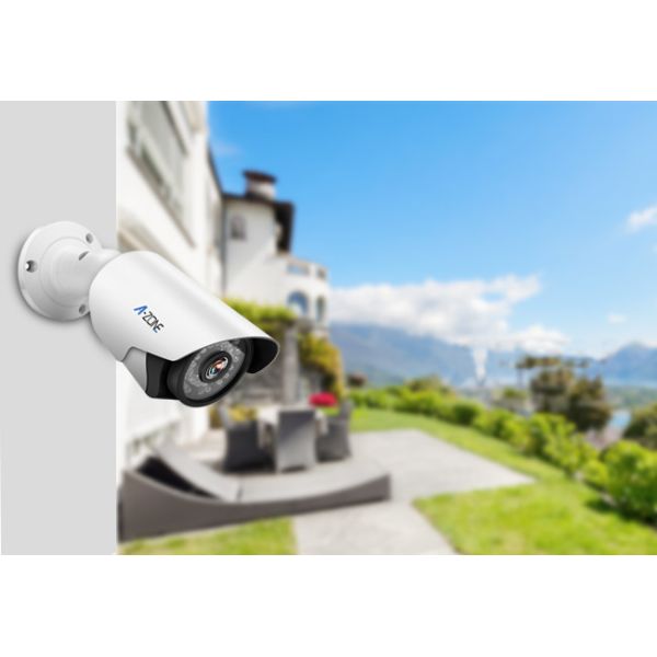 Night Vision Security Camera 5MP , Commercial Ip Cctv Bullet Camera White Case
