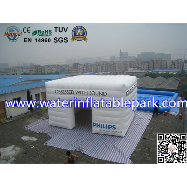 PVC Promotion Inflatable Air Tent 4 Seams Stitching With Logo Printing