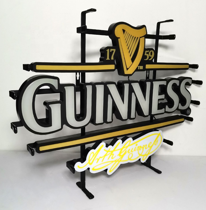 16cm Foam Borad Acrylic Light Sign Led Lit 20 Orange Fonts Singage