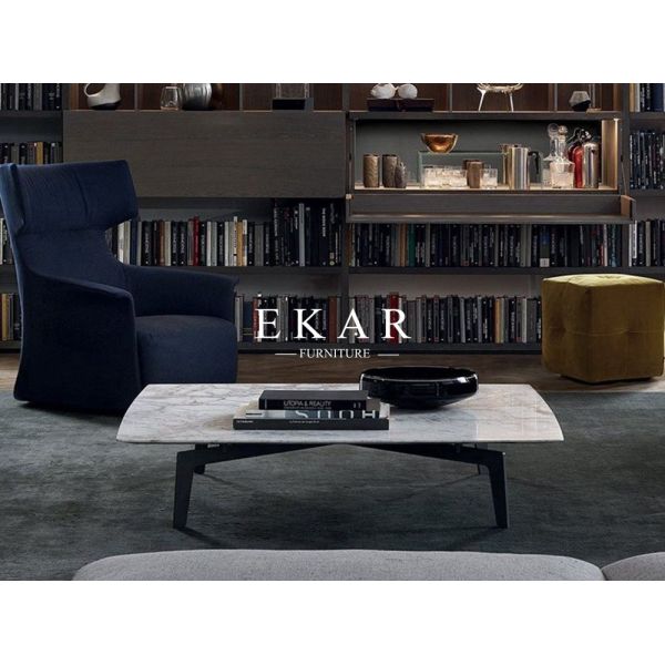 Living Room Furniture Modern Metal Leg Marble Coffee Table ZZ-ZC1720A