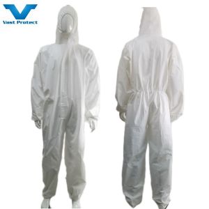 Hooded Waist Style PPE Coveralls Customization No Stick Strip Customization