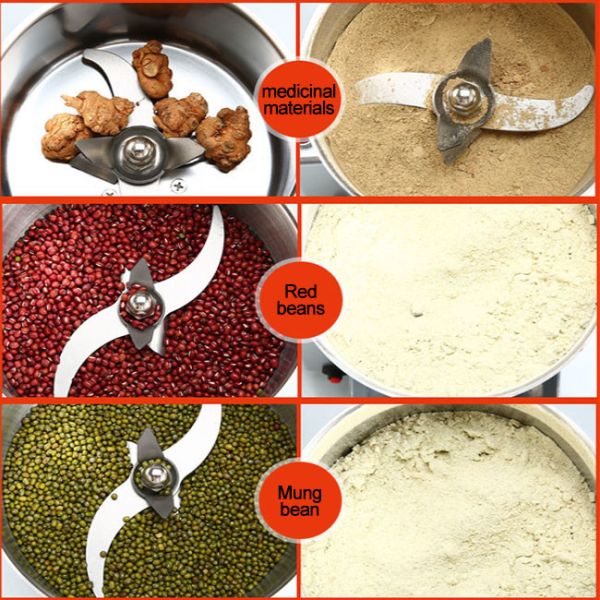 Stainless Steel Kitchen Electric Grinder 1000W With Adjustable Fineness