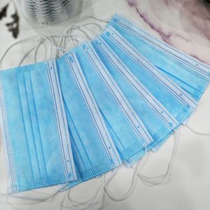 Eco Friendly Anti Spitting Blue Earloop Medical Mask