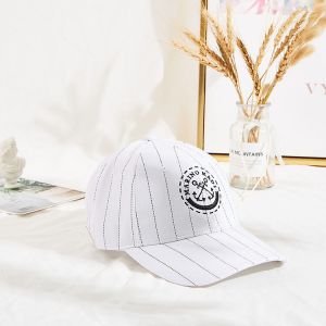Quality Stripe 6 Panel Embroidered Baseball Caps With Back Closure for sale