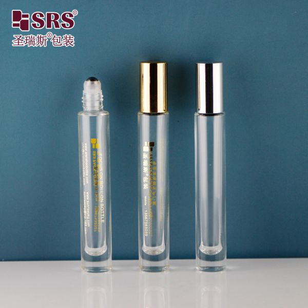 Round Shape Clear Thick Bottom No Leakage Perfume Essential Oil Roller Ball Bottles 10ml