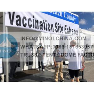 One Lane Drive Up Screening Tents For Corona Virus 19