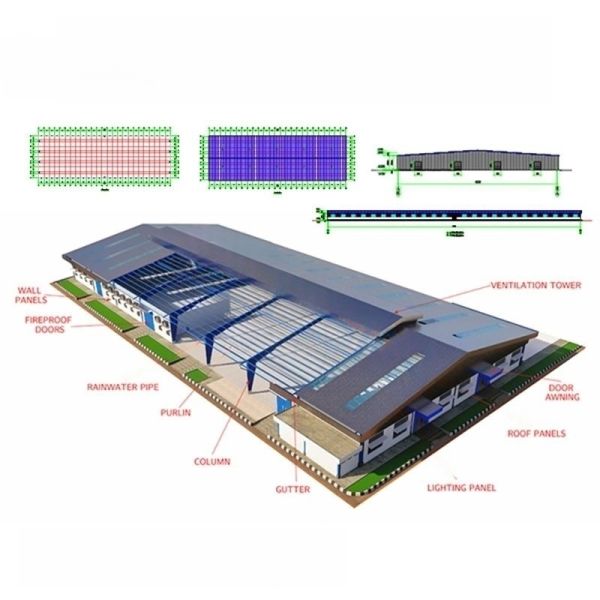 Industrial steel structure building