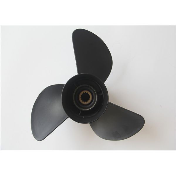 Black Stainless Steel Boat Propeller 15 Spline For Yamaha Engine 60HP-115HP