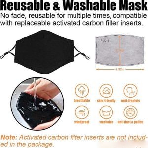 Reusable Washable Face Mask With Breathe Valve Support Replaceable