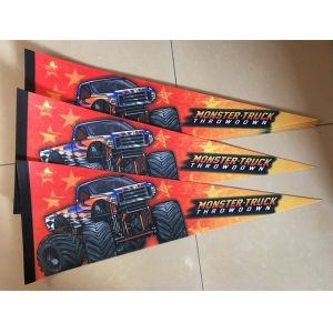 Custom Polyester Waterproof Felt Triangle Banner Silk Screen Printing